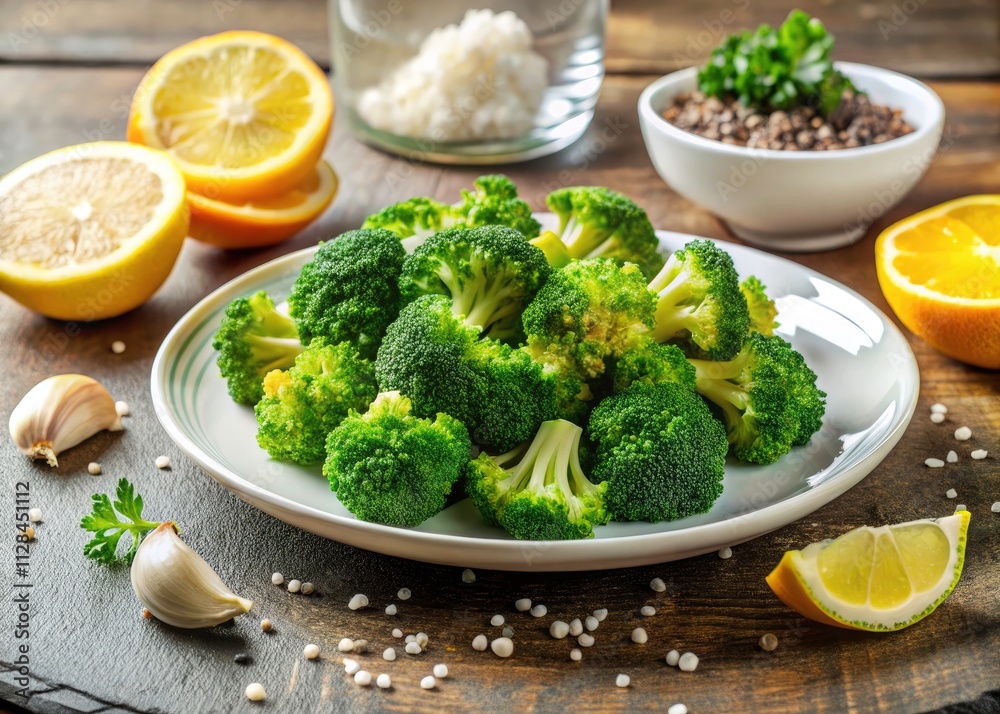 Fresh Steamed Broccoli with Lemon and Parsley - Healthy Eating, Nutrition, and Fresh Ingredients Fresh Steamed Broccoli with Lemon and Parsley - Healthy Eating, Nutrition, and Fresh Ingredients