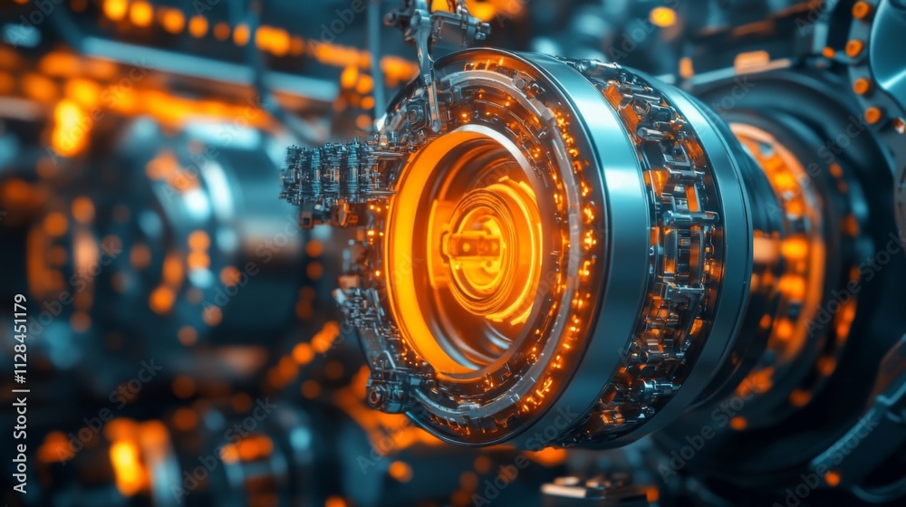 Advanced Technological Machinery Close Up Image Advanced Technological Machinery Close Up Image