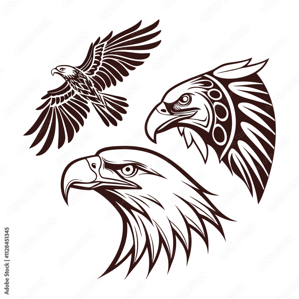 Obraz premium eagle head isolated on white