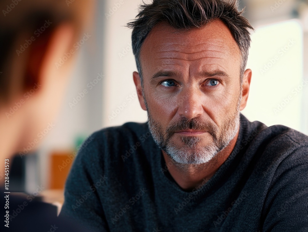 Crisp Man's Intense Gaze Crisp Man's Intense Gaze