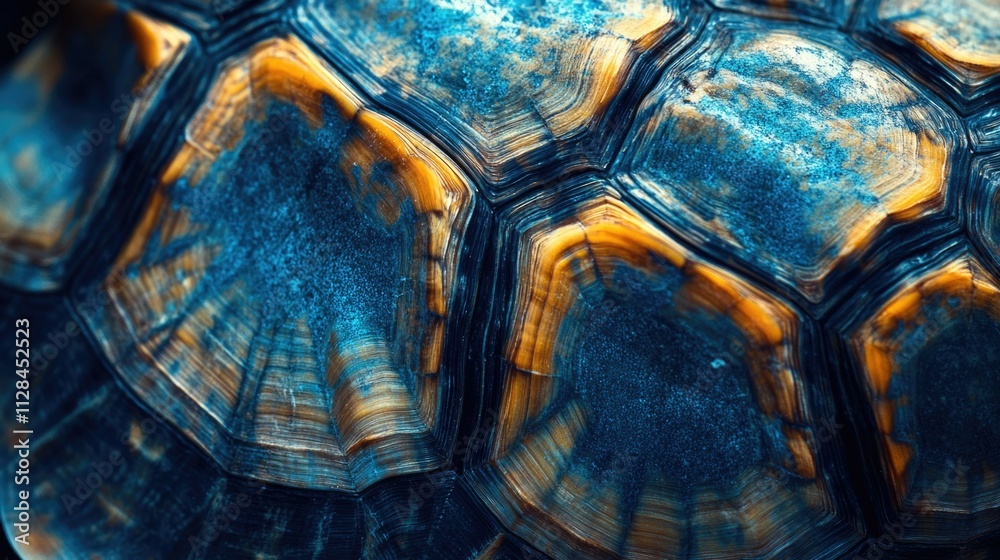 Vivid Turtle Shell with Underwater Scene Background Vivid Turtle Shell with Underwater Scene Background