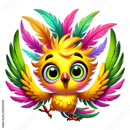 A humorous bird strikes a colorful pose in this funny illustration.
Sarcasm and humor shine in this unique design.
Ideal for blogs or playful storytelling themes. photo