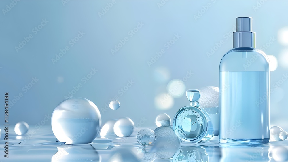 Blue cosmetic perfume for beauty brand Blue cosmetic perfume for beauty brand