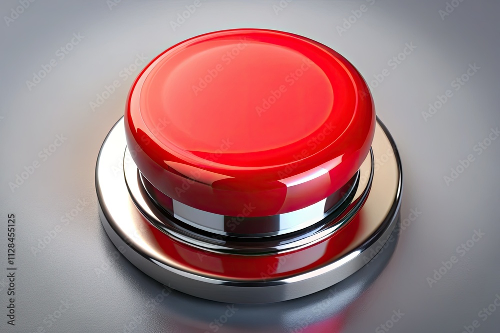 High-resolution digital art: a futuristic, red push button interface, abstract and textured, gleaming in sci-fi technology. High-resolution digital art: a futuristic, red push button interface, abstract and textured, gleaming in sci-fi technology.