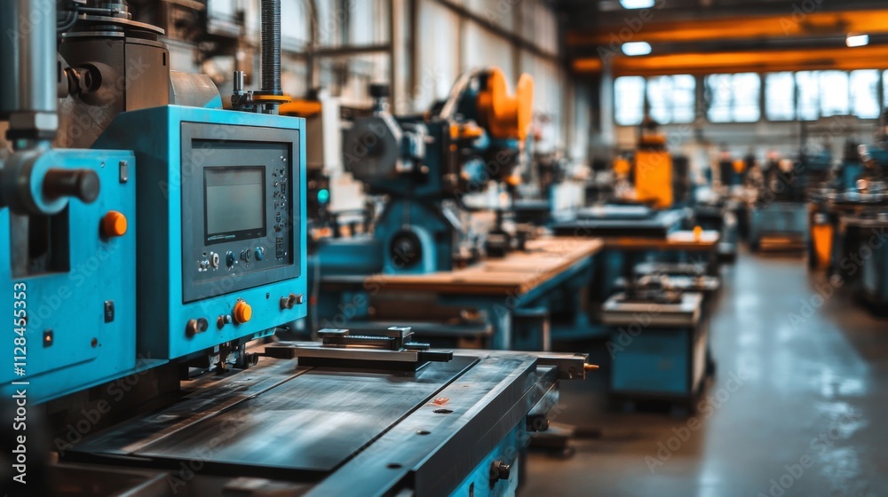 Industrial Factory Machine Close Up View Industrial Factory Machine Close Up View