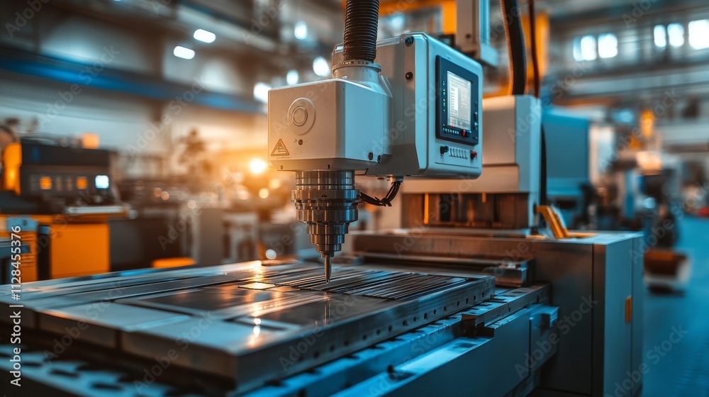 Automated Machine Precisely Machining Metal Component Automated Machine Precisely Machining Metal Component