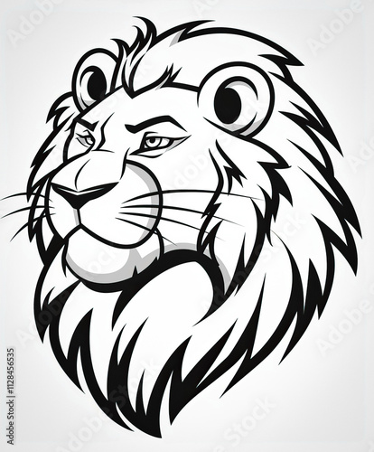 lion face profile