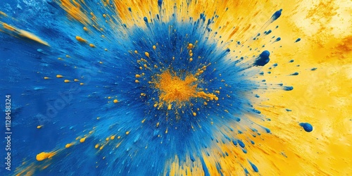 Vibrant Splatter Abstract Art