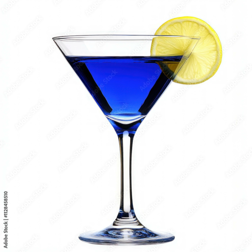 Blue Cocktail Isolated Blue Cocktail Isolated