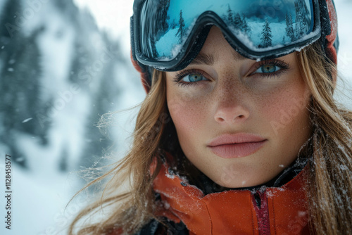 Board Woman In Winter