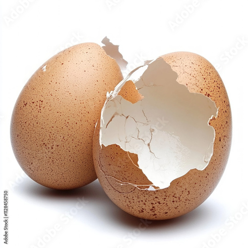 Broken Egg Shell Isolated
