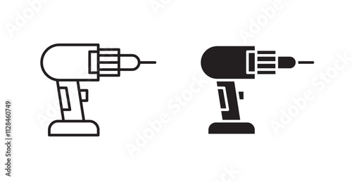 Drill Icon set. vector illustration set