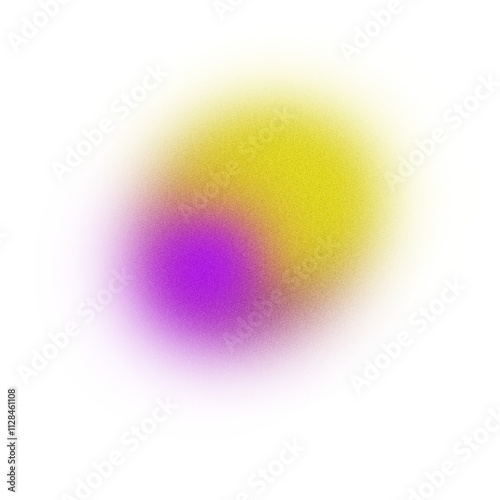 Blur gradient circle transparent background. Holographic isolated blurred circles violet yellow color dots. Abstract design elements