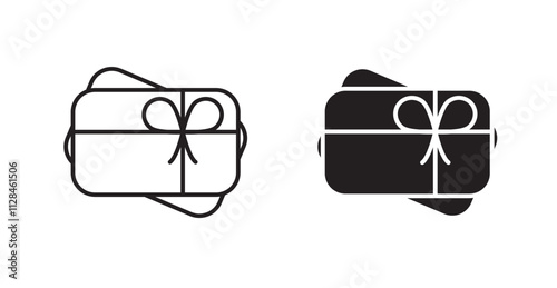 Gift voucher Icon set. vector illustration set