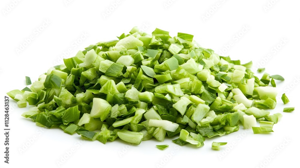 Chopped Cluster beans Chopped cabbage isolated in white background Chopped Cluster beans Chopped cabbage isolated in white background