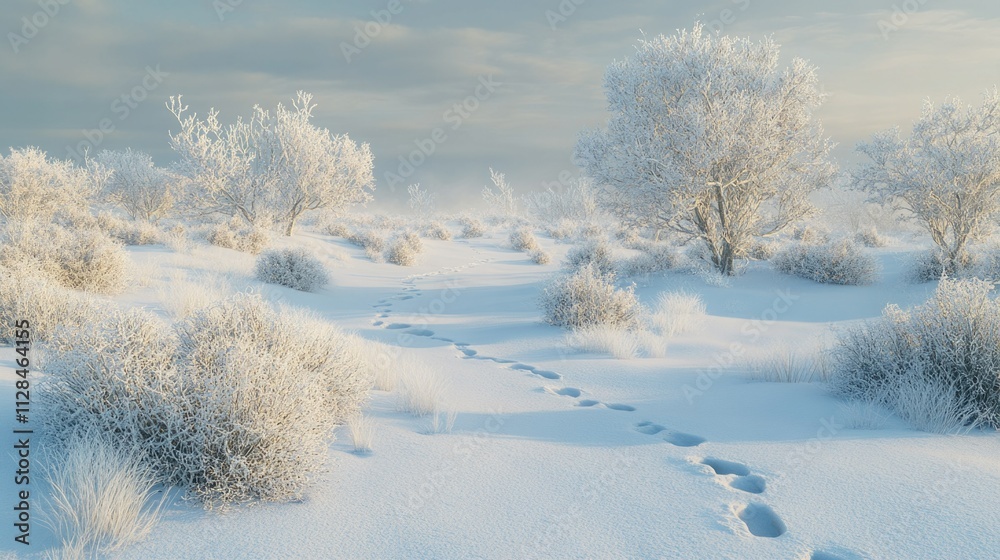 Winter Wonderland: A Serene Snowy Landscape Winter Wonderland: A Serene Snowy Landscape