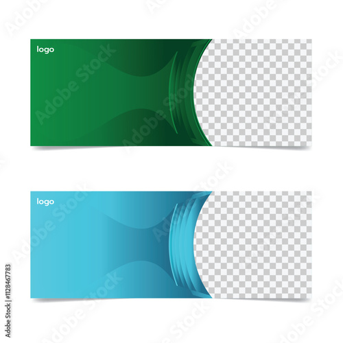 Dynamic Duo Banners Grab attention with our customizable green and blue gradient banners. Perfect for any digital platform, these designs offer a modern and professional look.