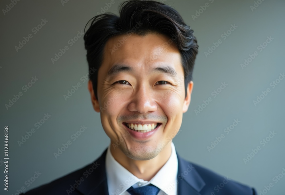 A man in a suit smiles warmly at the camera. A man in a suit smiles warmly at the camera.