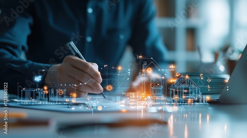 Engineer developing innovative game engine in bright sunlight outdoor workspace digital art creative environment close-up perspective technology concept for game development success