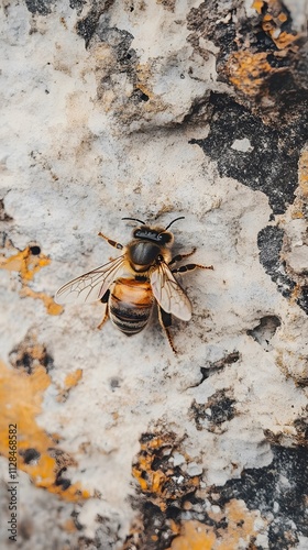 Beautiful colorful summer spring natural flower background. Bees working on a bright sunny day with beautiful bokeh	
