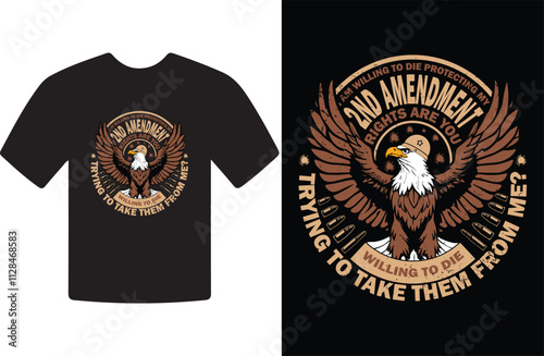 2nd amendment vintage t-shirt design.