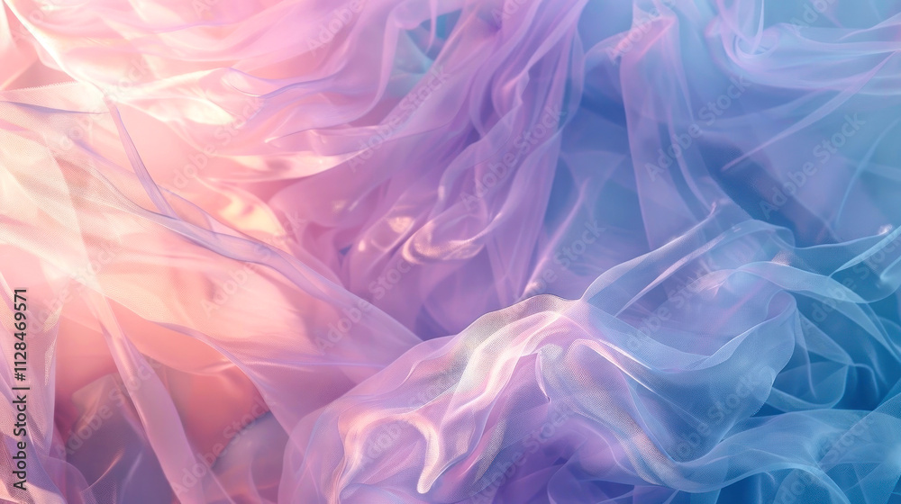 Fototapeta premium Ethereal swirls of pastel hues blend harmoniously in this dreamy, abstract art piec