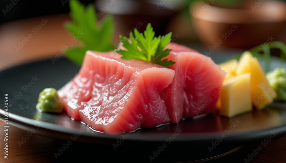 wallpapers A beautifully arranged plate of sushi sashimi showcasing fresh fish, garnished with wasabi and ginger. Perfect for culinary enthusiasts and food lovers. AI generated. wallpapers A beautifully arranged plate of sushi sashimi showcasing fresh fish, garnished with wasabi and ginger. Perfect for culinary enthusiasts and food lovers. AI generated.