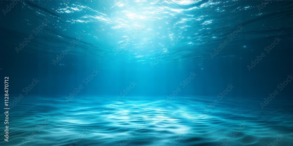 Ethereal Underwater Scene with Light Rays and Space Ethereal Underwater Scene with Light Rays and Space
