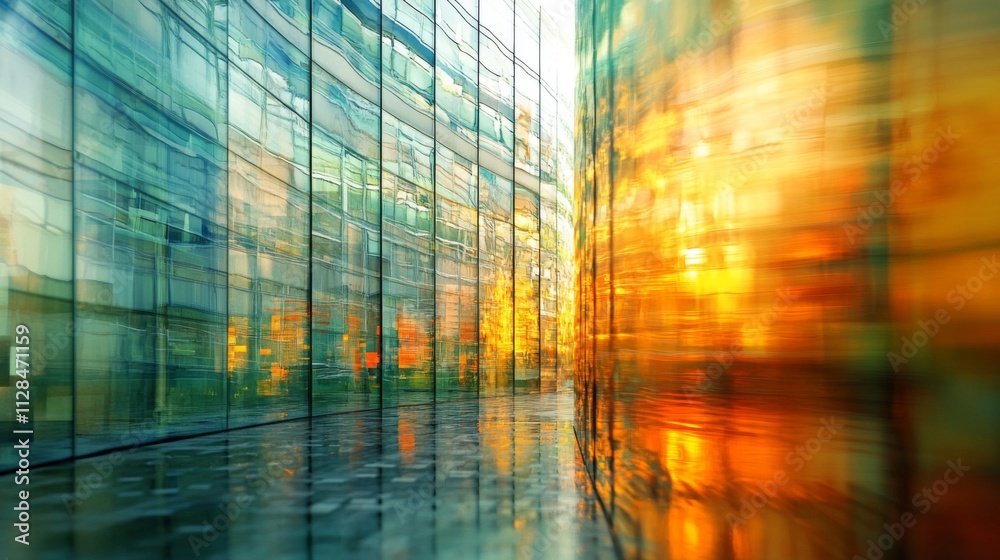 Abstract Cityscape Reflections In Glass And Light Abstract Cityscape Reflections In Glass And Light