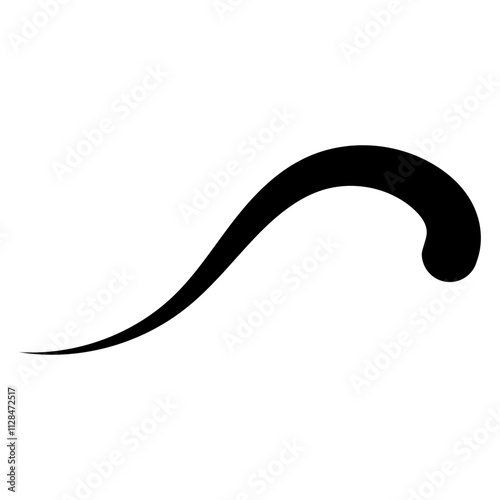 Swoosh, swash underline stroke, wavy curved line squiggle