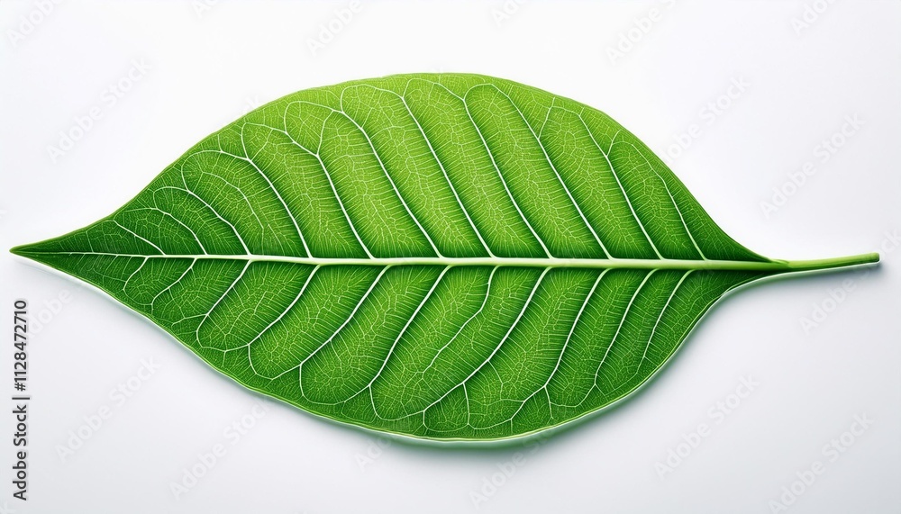 Obraz premium green leaf isolated on white background