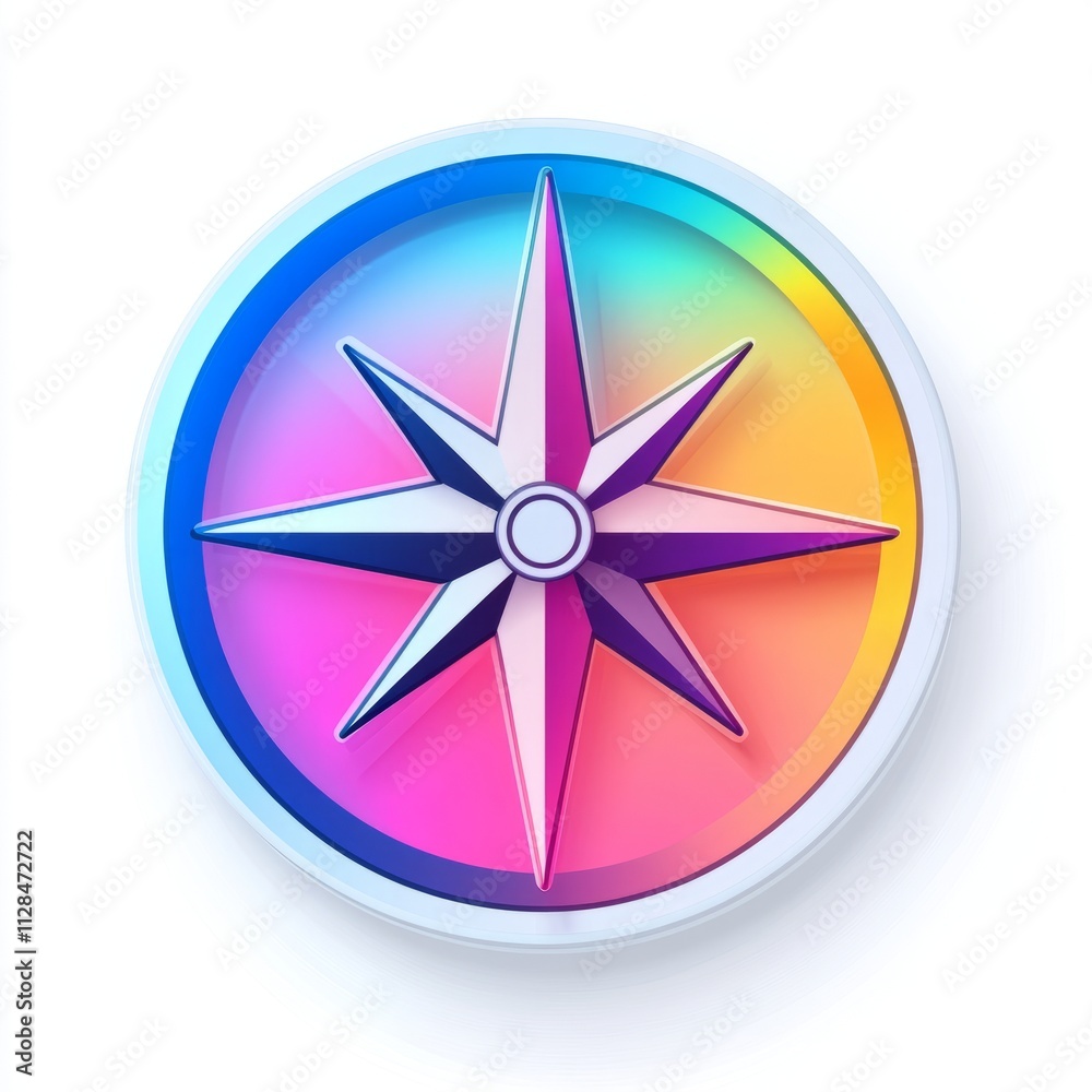 Vibrant Compass Icon Design Vibrant Compass Icon Design