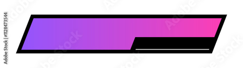 Futuristic element vector illustration. Colorful lower third video overlay.