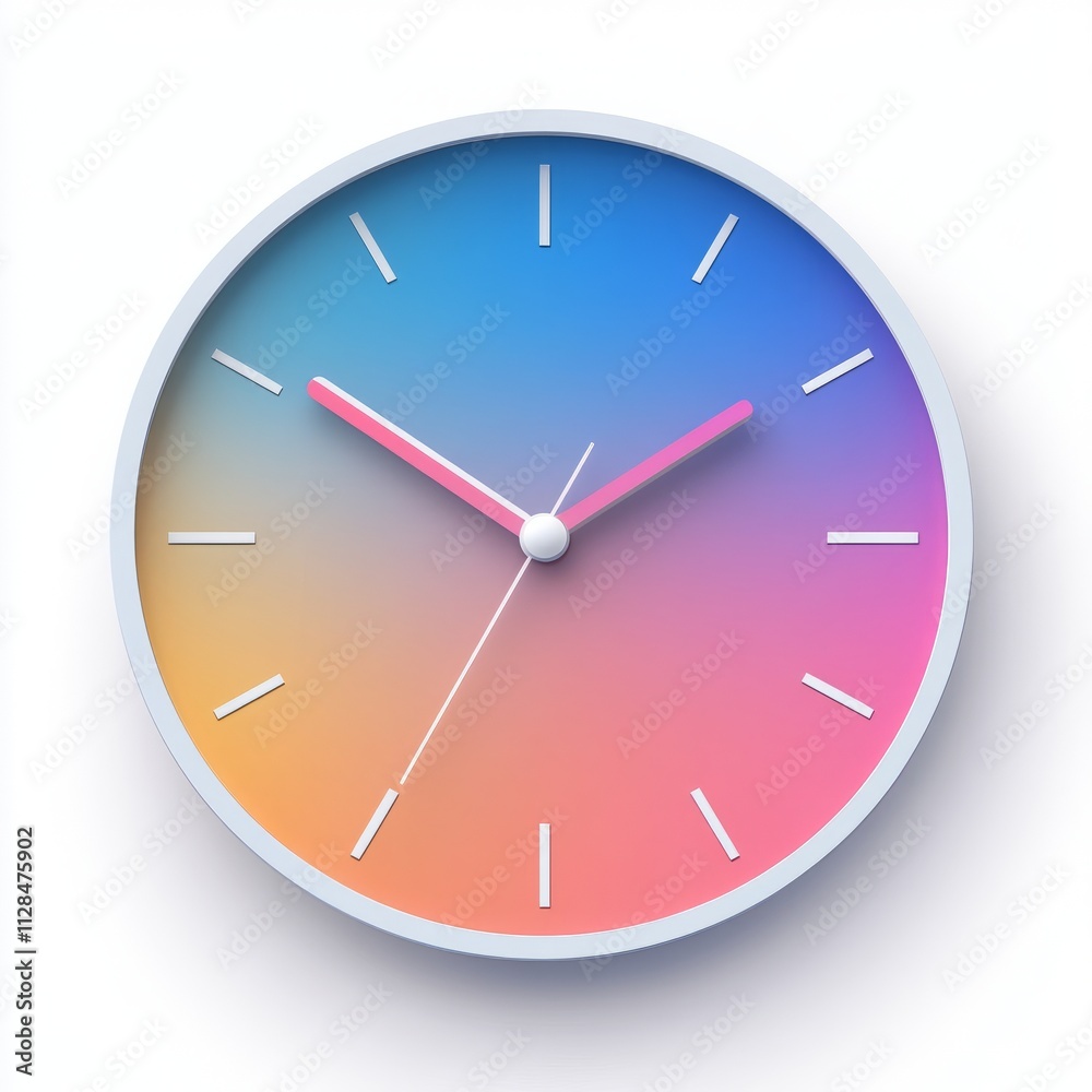 Colorful Gradient Wall Clock - Modern Design Colorful Gradient Wall Clock - Modern Design