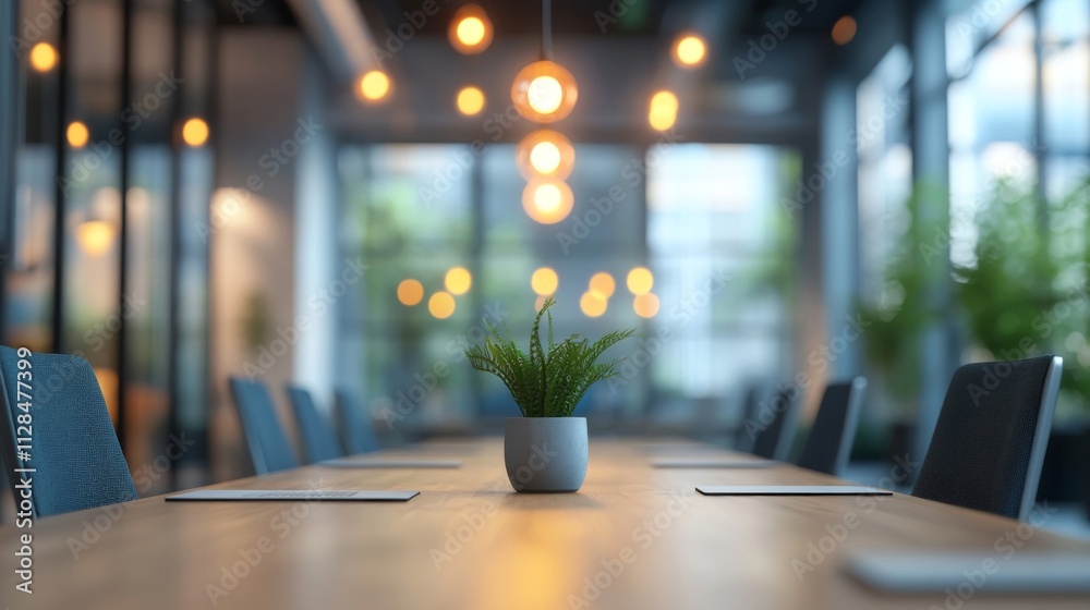Modern Office Conference Room Table Plant Decor Modern Office Conference Room Table Plant Decor