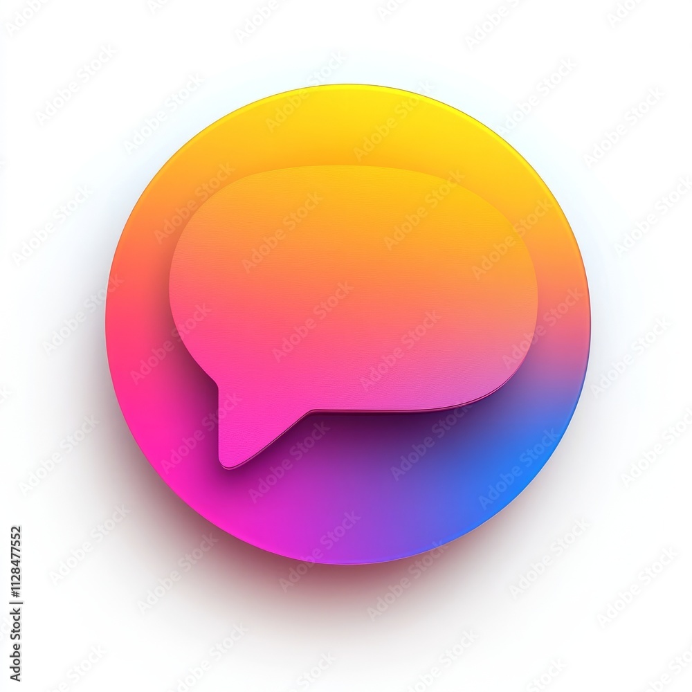 Vibrant Colorful Speech Bubble Graphic Design Vibrant Colorful Speech Bubble Graphic Design