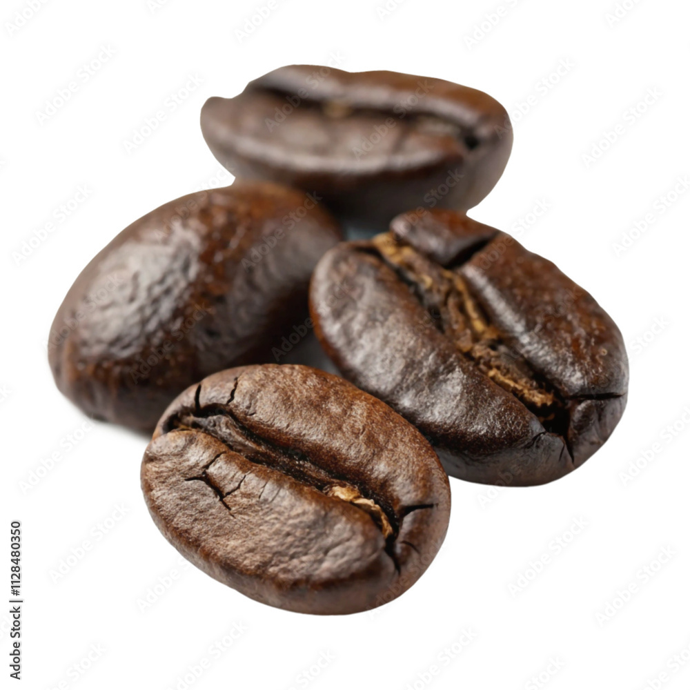 Coffee beans isolated in a transparent background Coffee beans isolated in a transparent background
