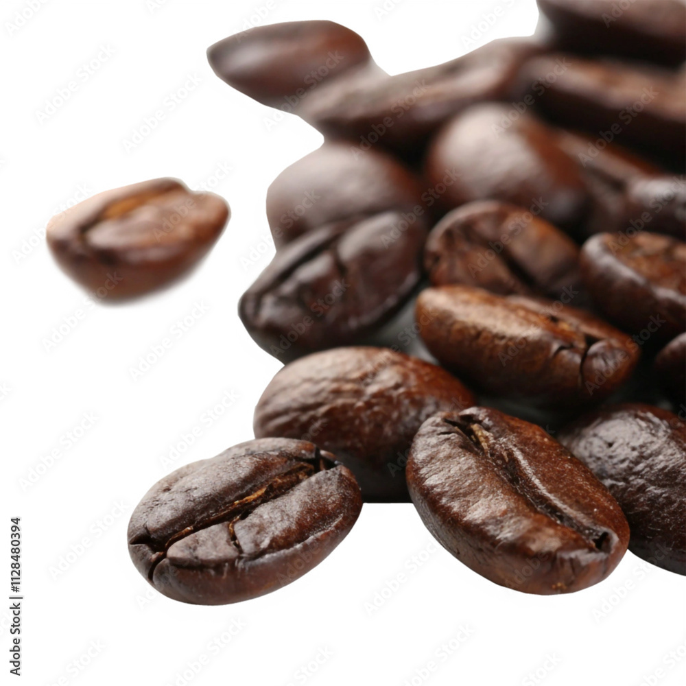Coffee beans isolated in a transparent background Coffee beans isolated in a transparent background