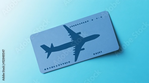 Boarding pass vector illustration. Air plane ticket template. Airline flight pass concept. Blue departure document. Blue airplane ticket design. Blank boarding pass template isolated.