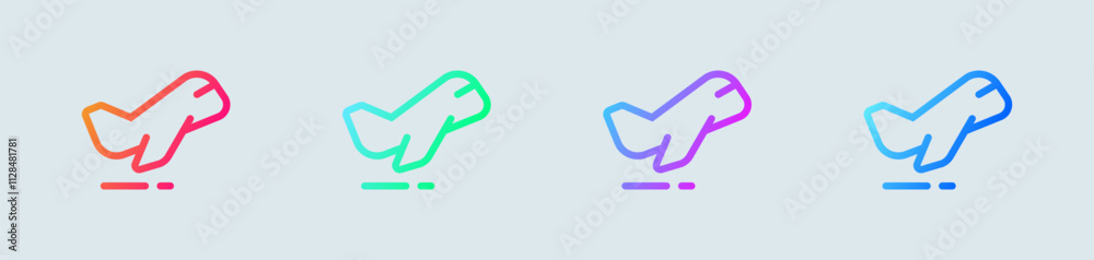 Aviation line icon in gradient colors. Airplane signs vector illustration. Aviation line icon in gradient colors. Airplane signs vector illustration.