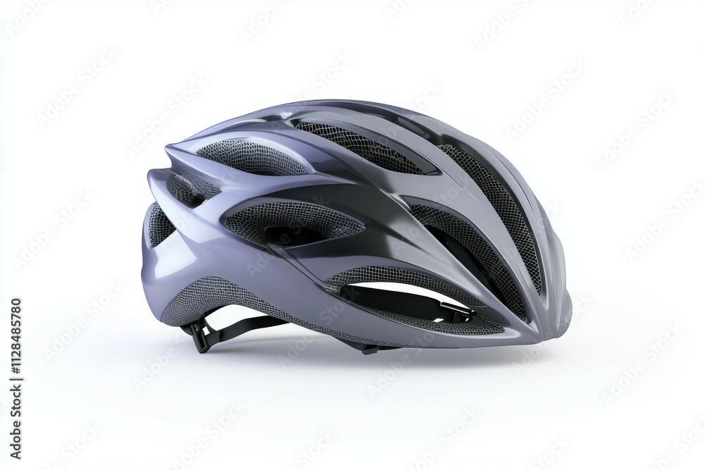 A helmet with a black and silver design A helmet with a black and silver design