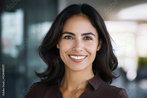 Wallpaper Mural Smiling hispanic female young adult professional in business attire Torontodigital.ca