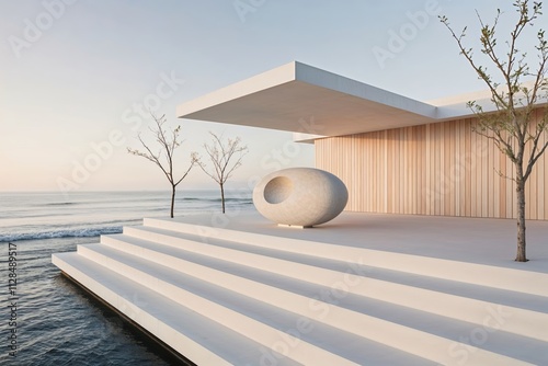 Minimalist Architectural Structure by the Sea
 photo