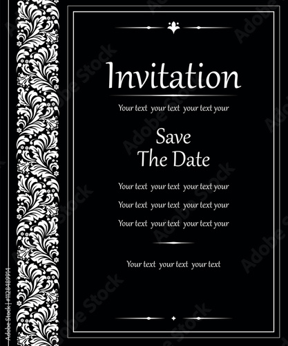 Abstract floral pattern. Vector seamless background. Perfect for invitations or announcements.