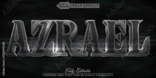 Azrael Black Demon Hell Vector Editable Text Effect Template