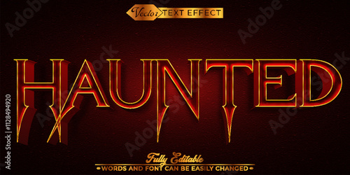 Horror Ghost Haunted Vector Editable Text Effect Template