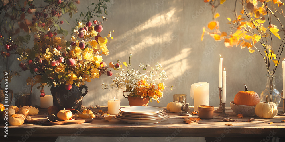 Candles and Flowers by Sunlit Window Candles and Flowers by Sunlit Window