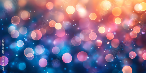 Festive Bokeh Light Background with Vibrant Colors