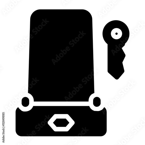 Key Lock Security Glyph Icon