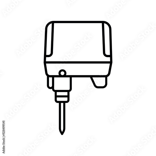 tamper-proof switch black line icon